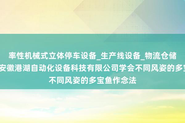 率性机械式立体停车设备_生产线设备_物流仓储设备研发_安徽港湖自动化设备科技有限公司学会不同风姿的多宝鱼作念法