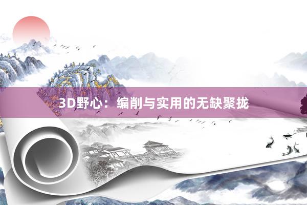3D野心：编削与实用的无缺聚拢